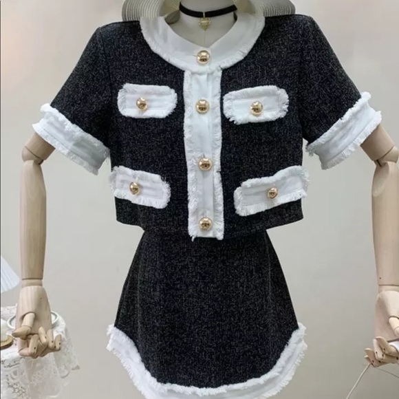 Tweed skirt 2 pieces set - Picture 5 of 9